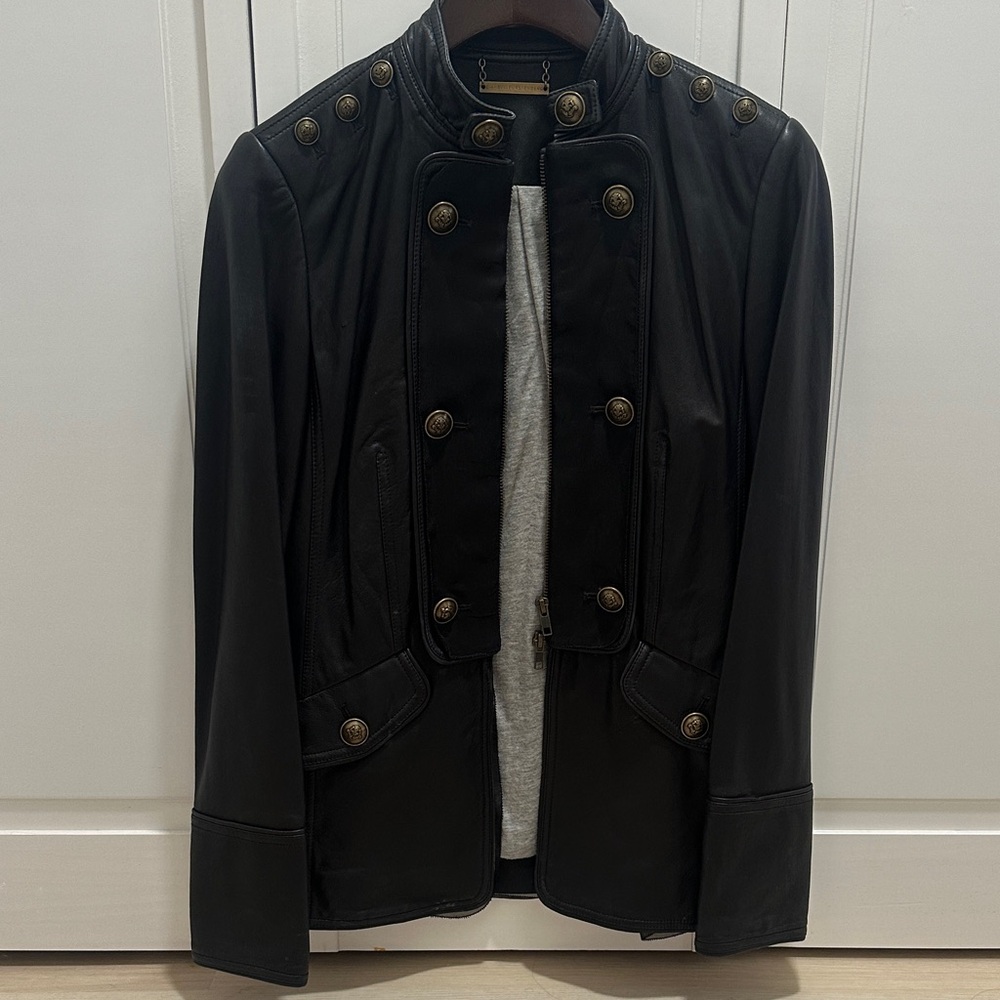 Diane Von Furstenberg Black Leather Jacket